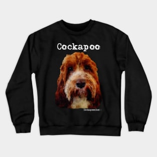 Red and White Cockapoo / Spoodle and Doodle Dog Crewneck Sweatshirt